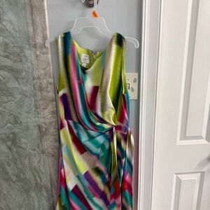 Multi-Color Cocktail Dress by Suzie Chin Size 10
